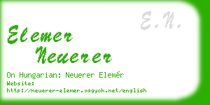 elemer neuerer business card